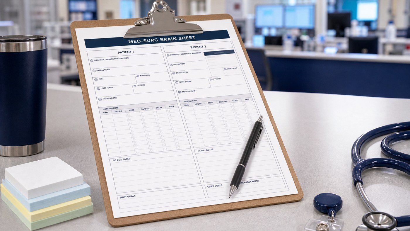 Med-Surg Brain Sheet multi-patient worksheet preview