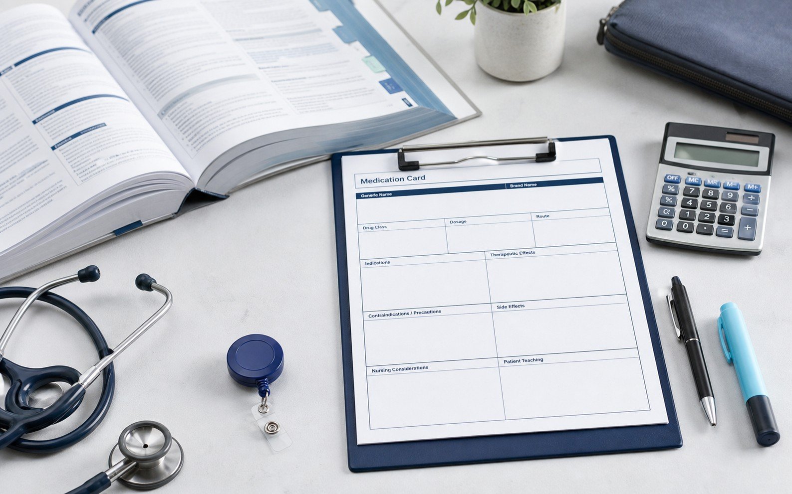 Medication card printable preview